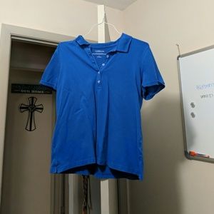 Blue polo shirt
